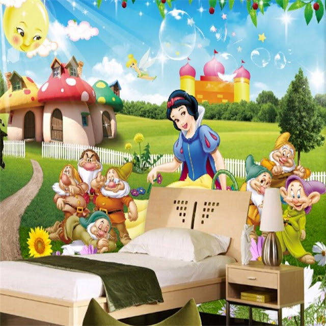 Disney Wall Mural Snow White Princess Cartoon Wallpaper Children Room