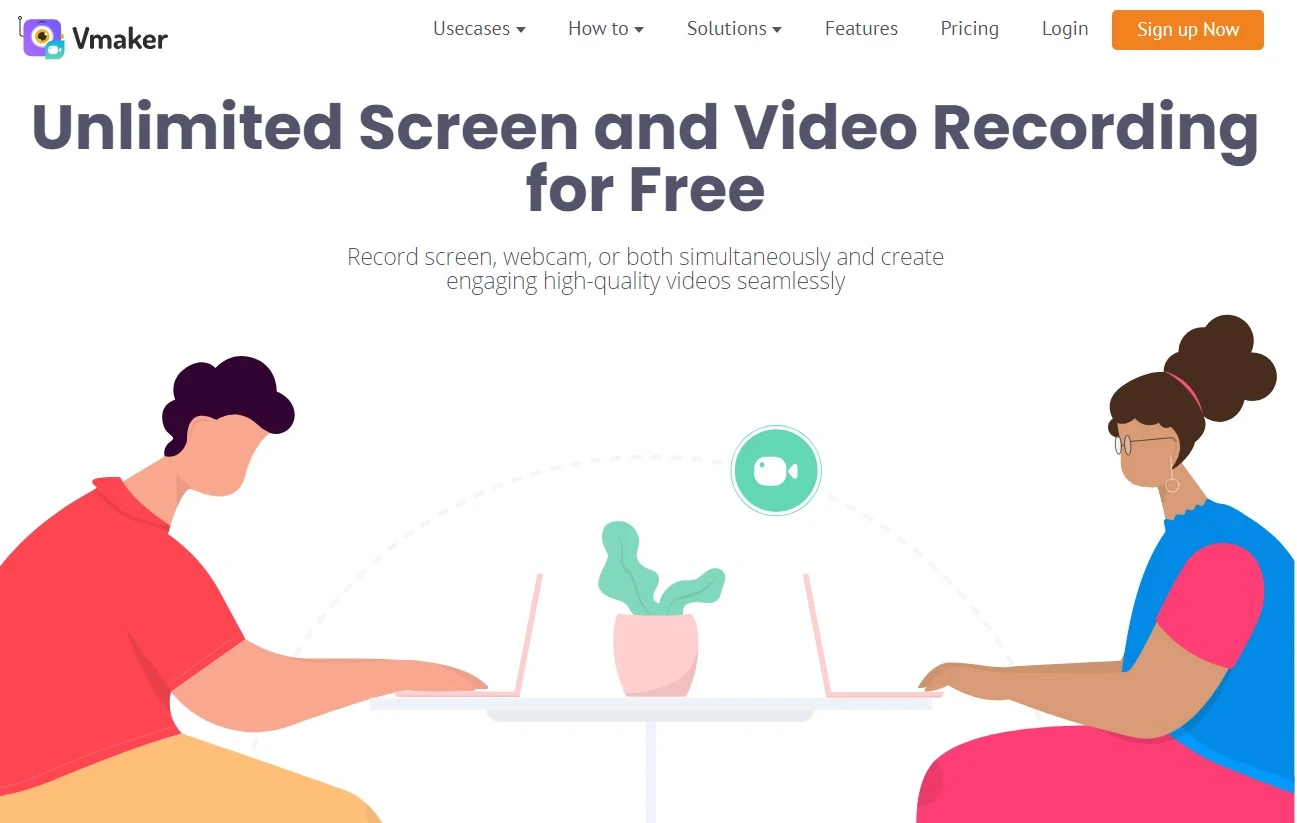 Vmaker is a screen recording and video communication tool