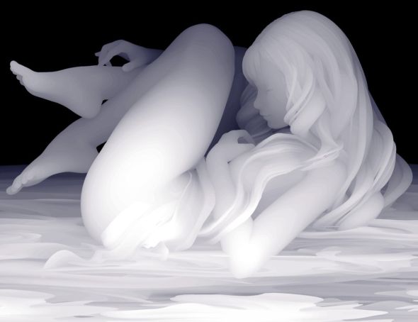 Kazuki Takamatsu instagram arte pinturas mulheres etéreas surreais preto e branco