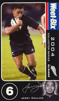Weet-Bix Cards 2004 All Blacks Rugby Collector Card Series  - Card #6 Jery Collins