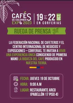 Del 19 al 22 de octubre, Feria de Cafés de Colombia Expo con decenas de variedades de café colombiano