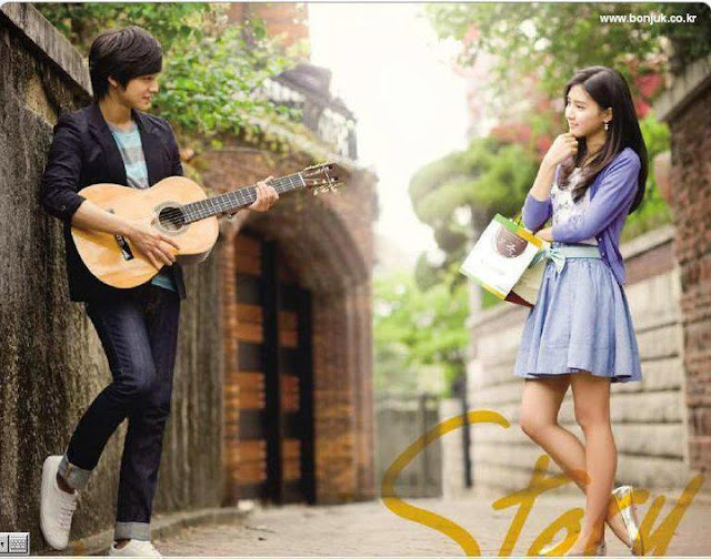 emo couple with guitar
