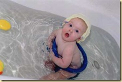 Alex Bath pic washer on head