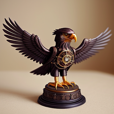 Steampunk Eagle Statue Miniature 3D amazingwallpapersa blogspot com (3)