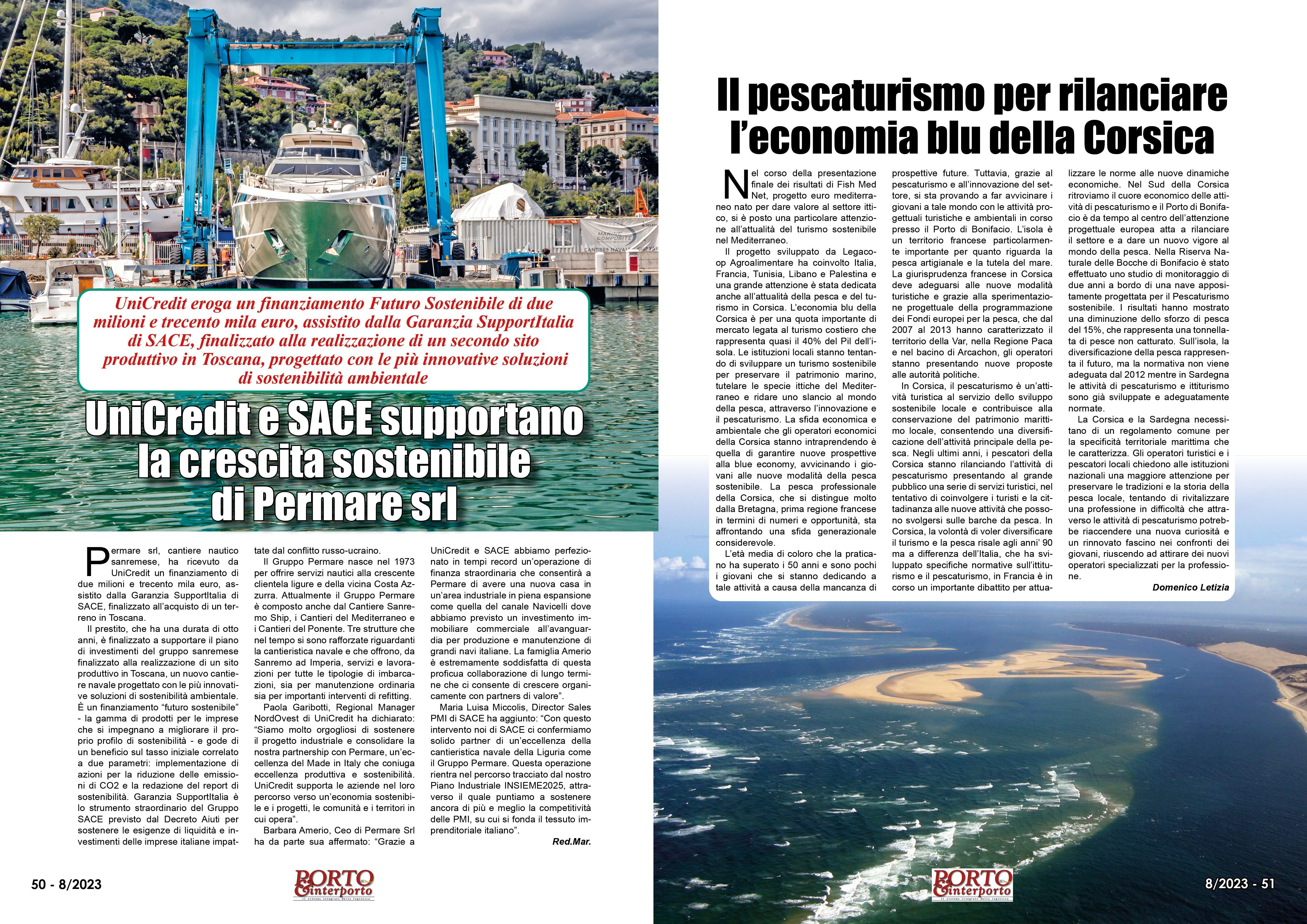 AGOSTO 2023 PAG. 50 - UniCredit e SACE supportano la crescita sostenibile di Permare srl