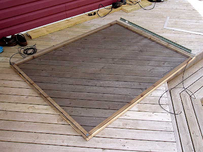  The window screen frames were made and then covered with screen.