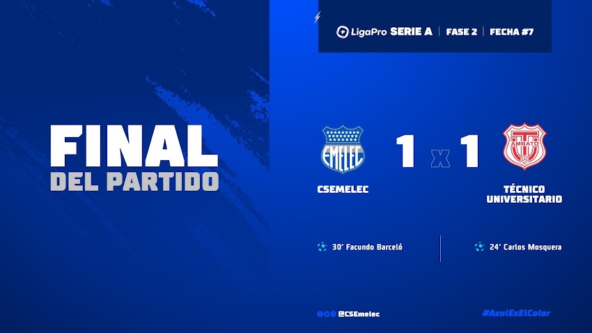 Emelec obtuvo un empate en el Capwell con T.Universitario