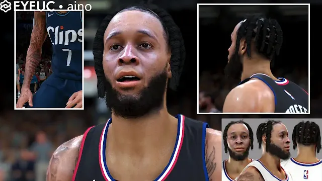 NBA 2K24 Amir Coffey Cyberface & Hairstyle Update