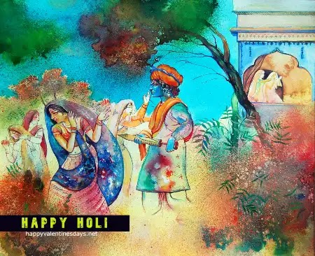 Radha Krishna Holi Images