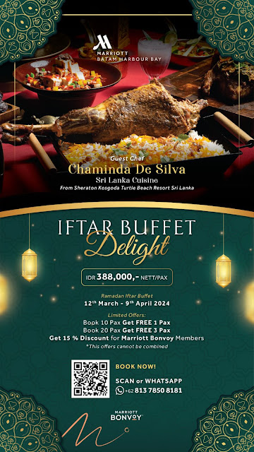 Paket berbuka puasa Marriot Hotel Batam Harbour Bay Iftar Buffet Delight