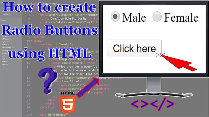 How to create Radio Buttons using HTML || Radio Button in HTML (Bengali language)