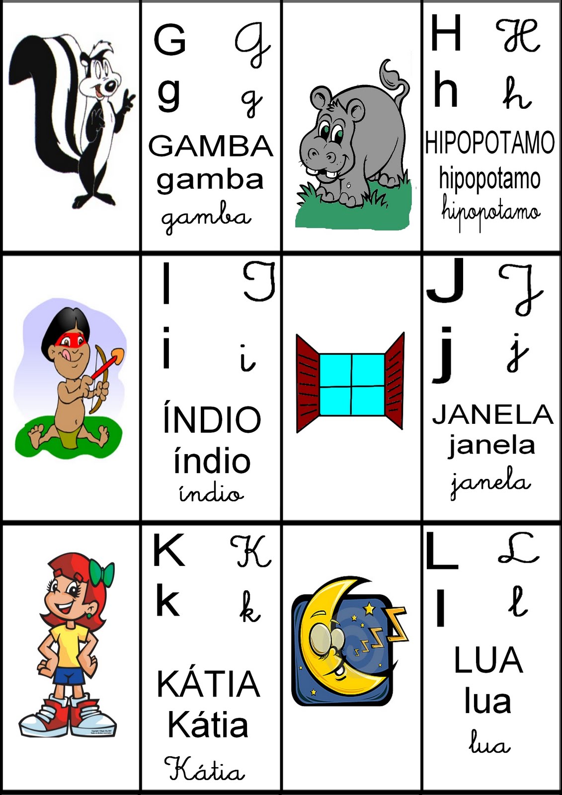 Aprendendo sempre mais!: Baralho do alfabeto