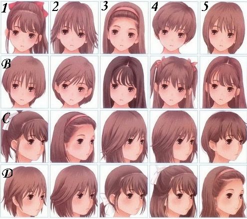 Cute Short Haircuts Anime Hairstyle Girls