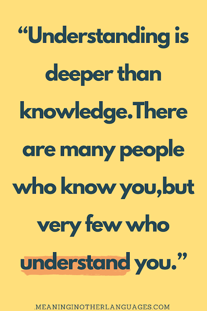 Understanding is deeper than knowledge