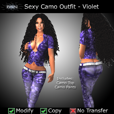 BSN Sexy Camo Outfit - Violet