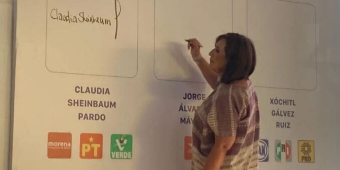 ¿Xóchitl Gálvez votará por MC? Escupe chicle y firma pacto por la primera infancia