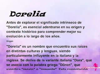 significado del nombre Dorelia