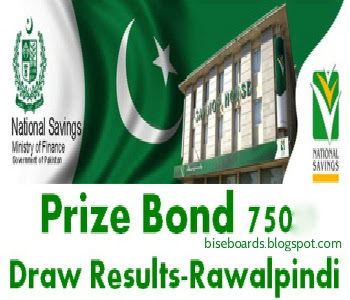 Prize Bond 750 Draw Result List Rawalpindi 15th January 2016