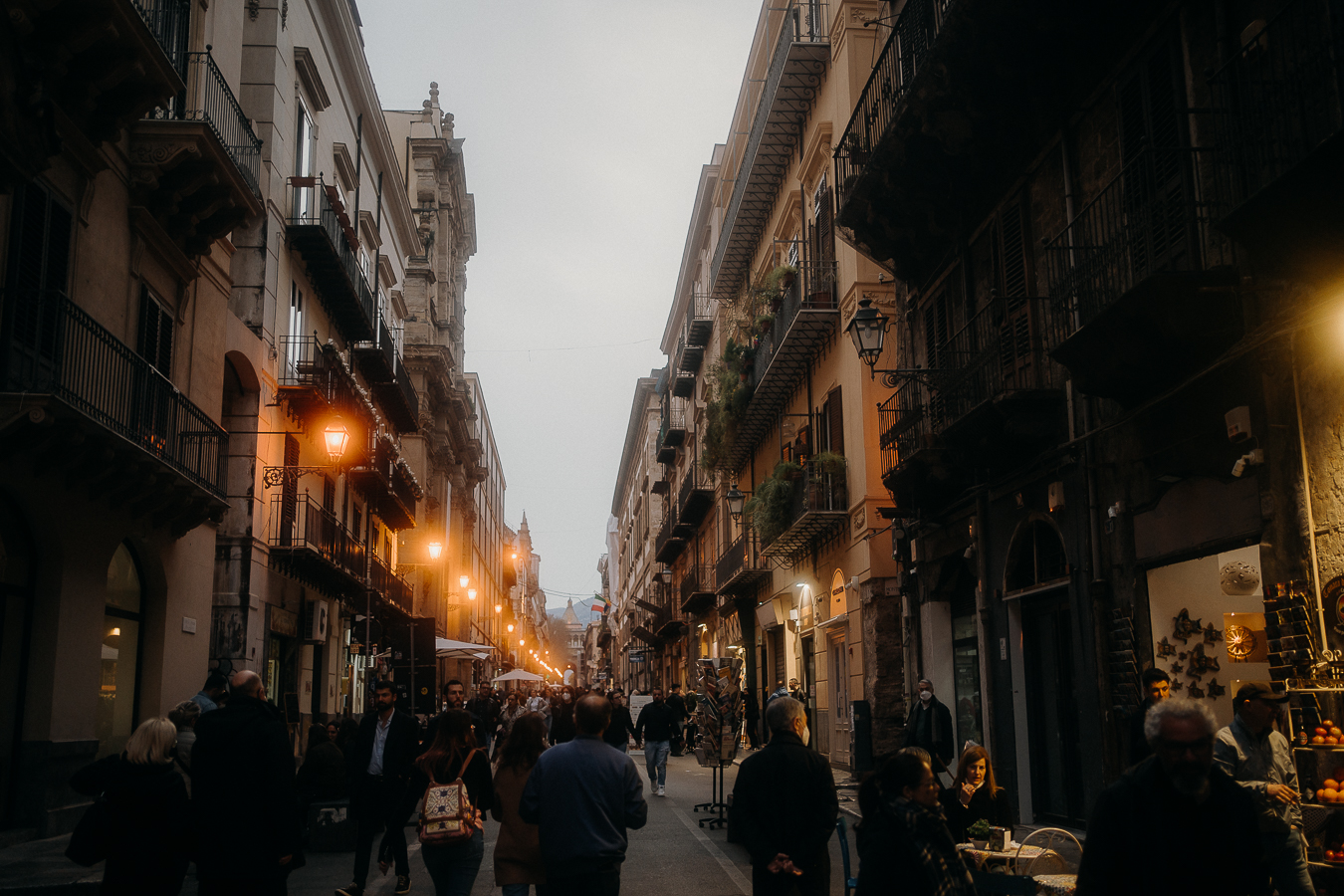 the streets of palermo sicily liquid grain