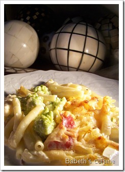 gratin pâtes chou romanesco pancetta 2