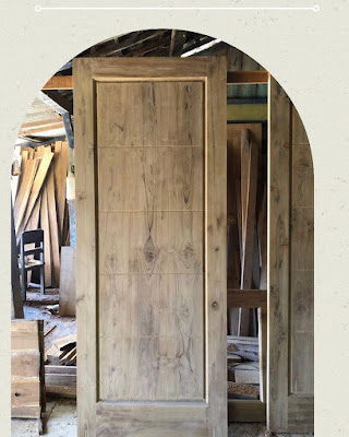 Model pintu minimalis 1 pintu kayu jati terbaru 2022