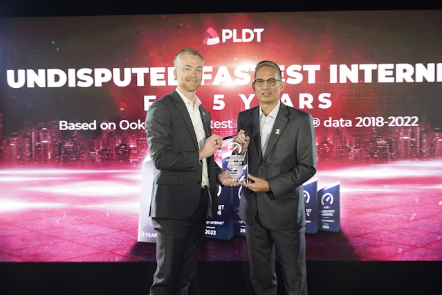 PLDT achieved a 5 year peat win at Ookla Speedtest Awards