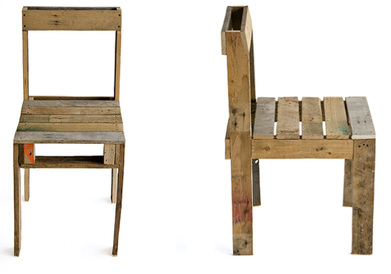 Upcycle Us: A chair made from a pallet