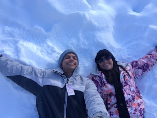 Curtindo a neve no parque Piedras Blancas em Bariloche