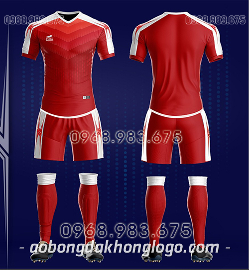 Áo bóng đá ko logo Zuka CV màu đỏ