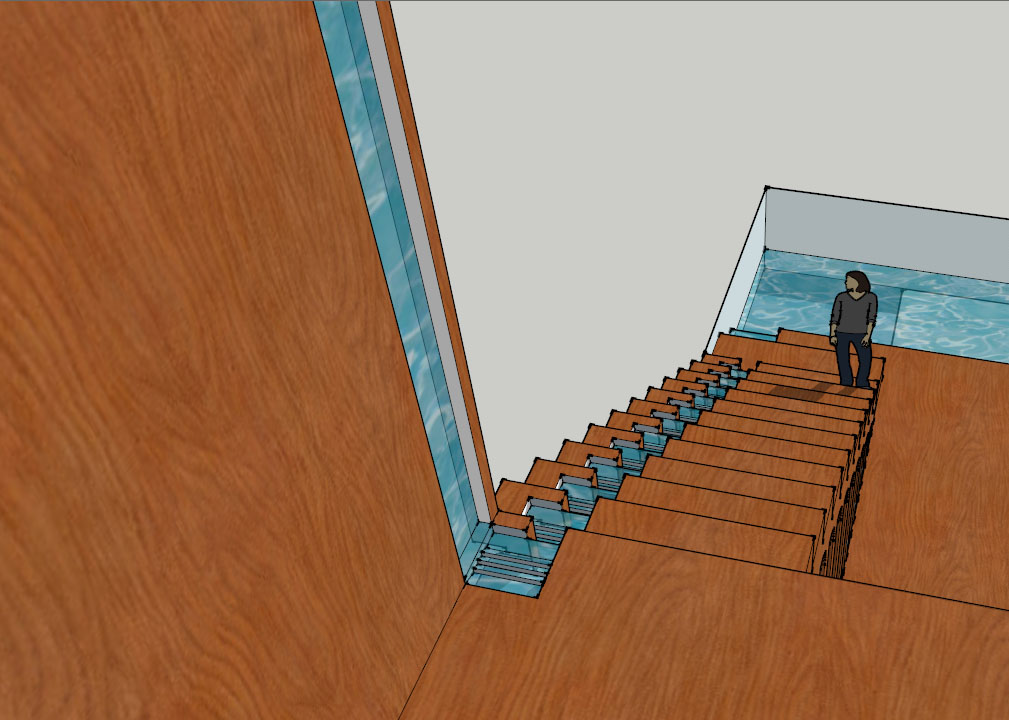 Chris Lau Zen Water Feature Stairs Sketchup Model 