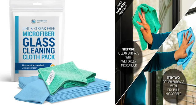 5. Microfiber Glass Cleaning Cloths