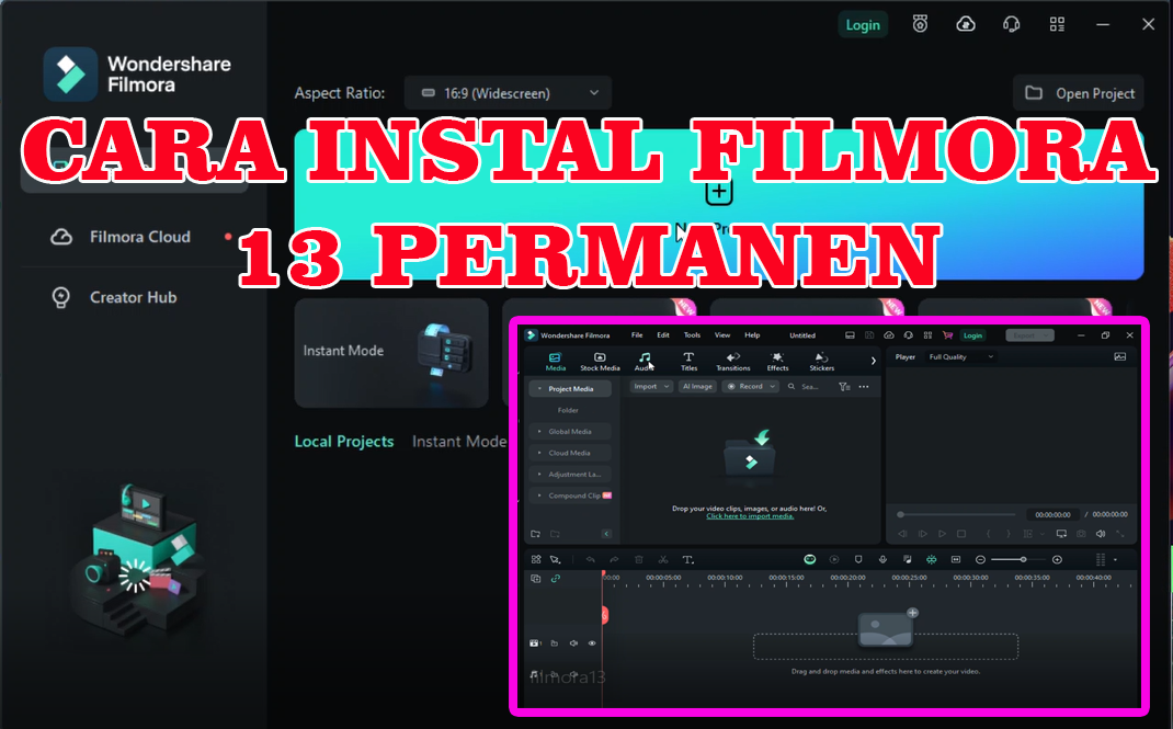 Cara Instal Permanen Wondershare Filmora 13 Dan Akses Fitur Full Premium