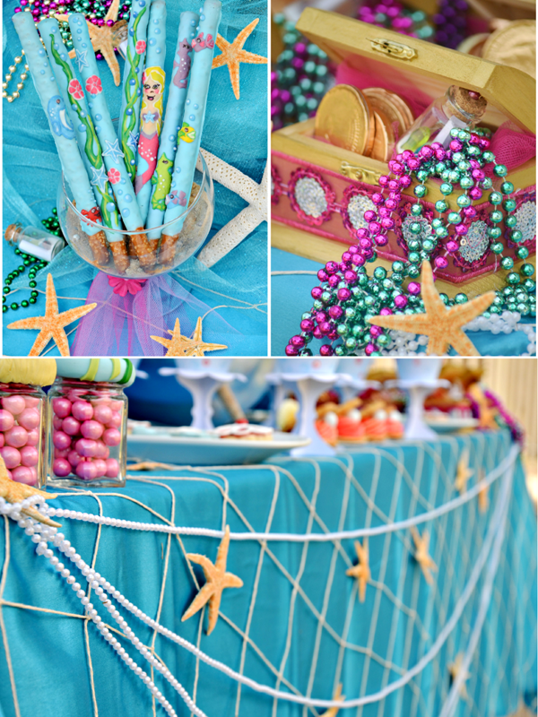 Under The Sea Mermaid, Dolphins Birthday Party Ideas and Printables