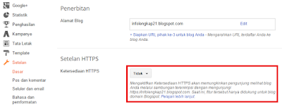 Bagaimana Menggunakan HTTPS di Blogspot ?