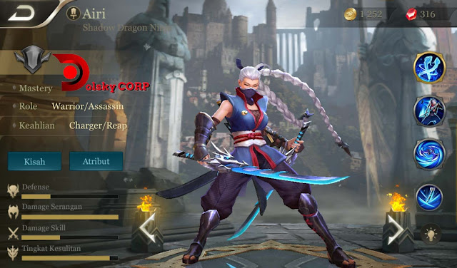 Arena of Valor : Hero Airi ( Shadow Dragon Ninja ) Burst Damage Builds Set up Gear