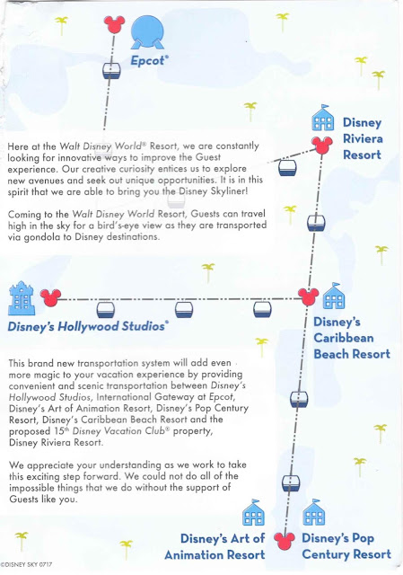 Disney Skyliner Informative Pamphlet