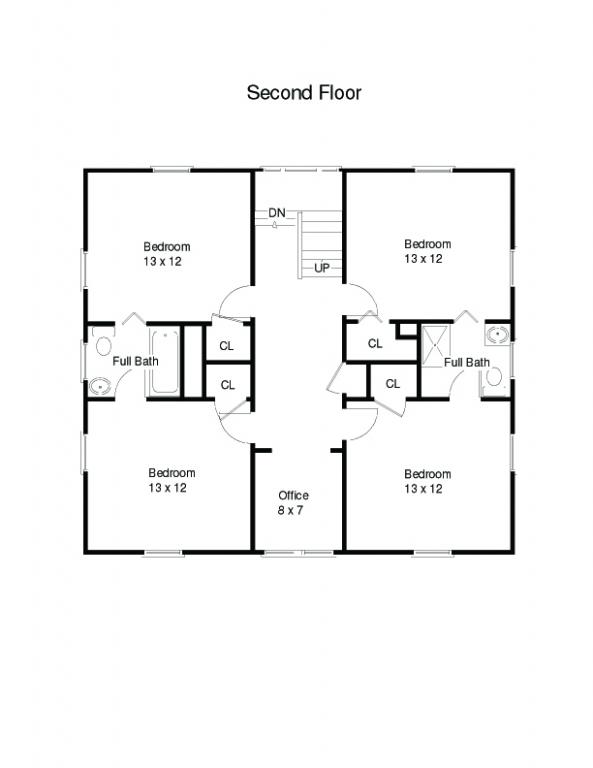 Four Square House Floor Plan