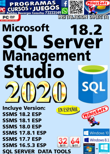 SQL SERVER MANAGEMENT STUDIO 18.2 - 2020 COMPLEMENTO PARA SQL SERVER