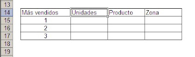 Excel celda en matriz