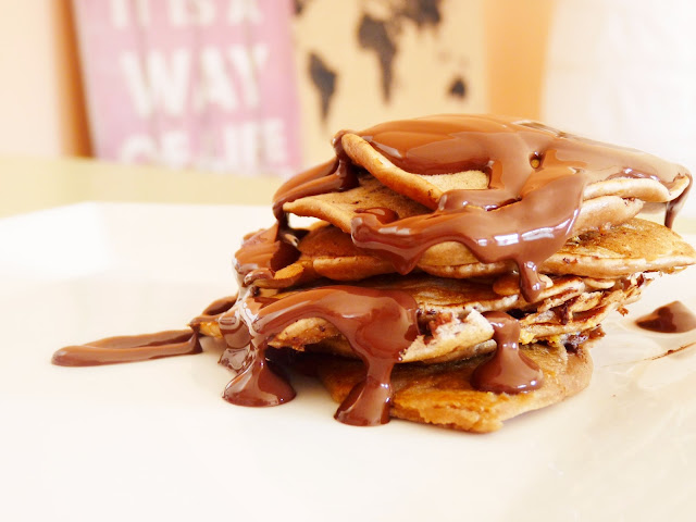 pancakes de chocolate