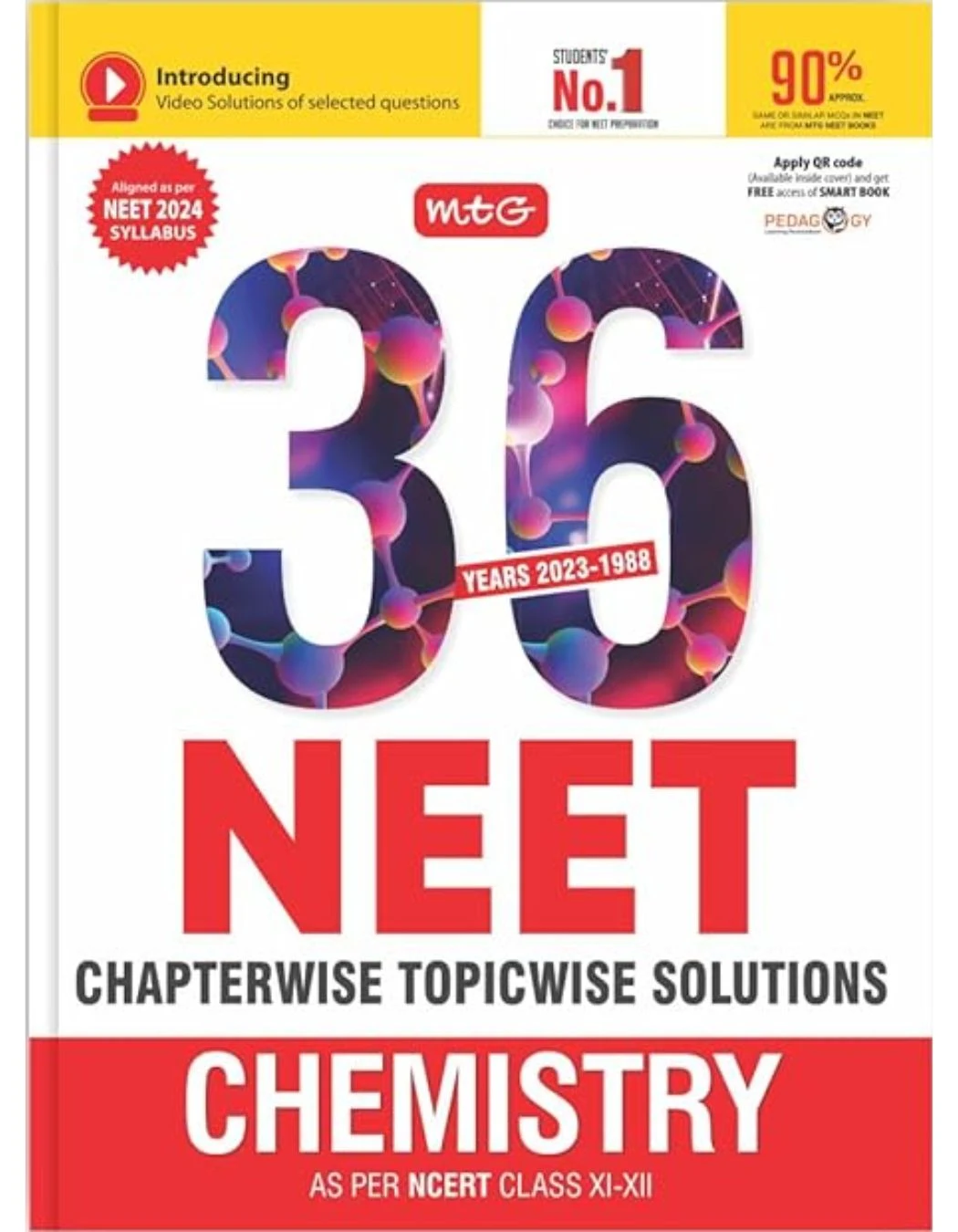 MTG's NEET 36 Years Solved Papers - Chemistry Book Cover