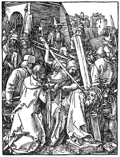 Cristo porta la croce - Piccola Passione 1511 - Albrecht Dürer - British Museum Londra