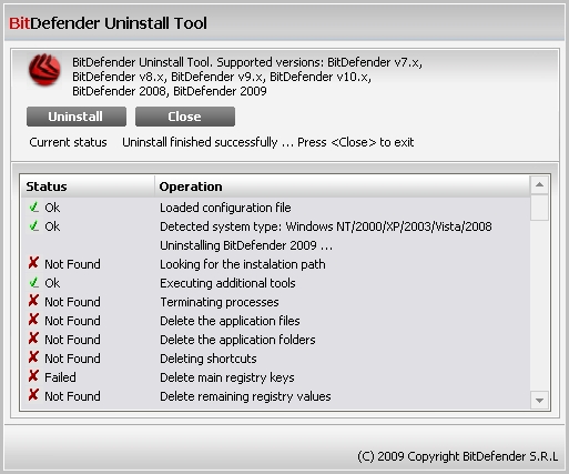BitDefender Uninstall Tool : ferramenta que remove totalmente o antivírus BitDefender do seu computador