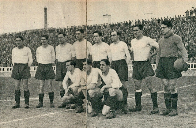 📸RACING CLUB DE SANTANDER 📆8 marzo 1936 ⬆️Germán, Milucho, Larrinaga, Chas, Ilardia, Ibarra, Fernando García y Trigo. ⬇️Ceballos, Marcos y Cuca. F. C. BARCELONA 2 🆚 RACING CLUB DE SANTANDER 3 Domingo 08/03/1936, 16:00 horas. Campeonato de Liga de 1ª División, jornada 16. Barcelona, campo de Les Corts. GOLES: ⚽0-1: 8’, Cuca. ⚽0-2: 27’, Milucho. ⚽1-2: 44’, Torredeflot. ⚽2-2: 76’, Polo. ⚽2-3: 89’, Marcos.