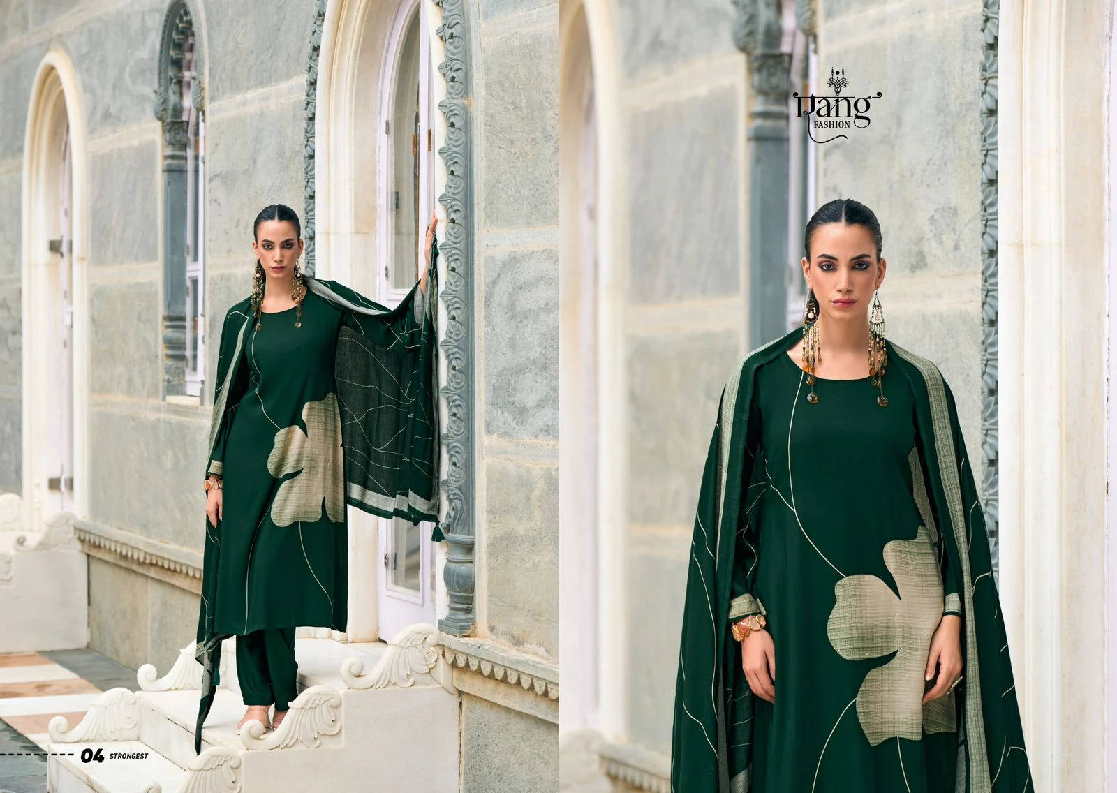 Kiera Rang Fashion Pure Viscose Handwork Pashmina Suits