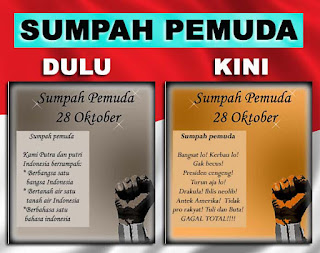 sumpah pemuda lucu dulu dan kini