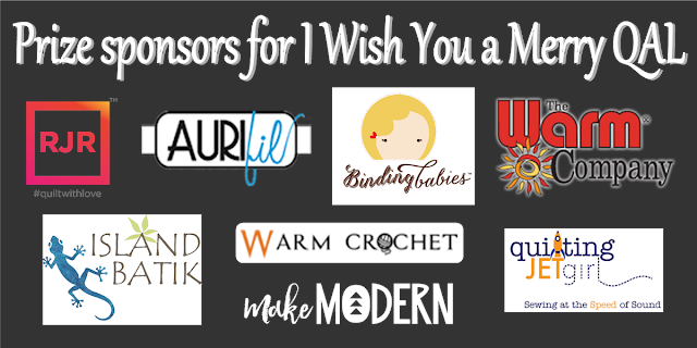 Grand prize sponsors for I Wish You a Merry QAL