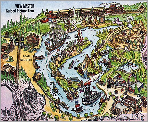 View-Master Frontierland (A176), Map of Frontierland