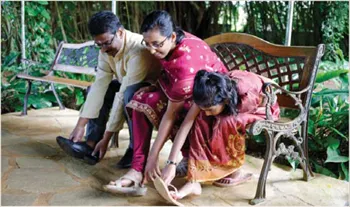 Remove Shoes, Rinse Feet & Hands