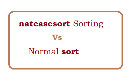What is difference between natcasesort and sort?